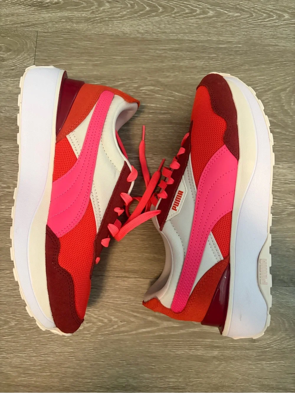 Puma Women’s Red & Pink Cruise Rider Platform Sneakers